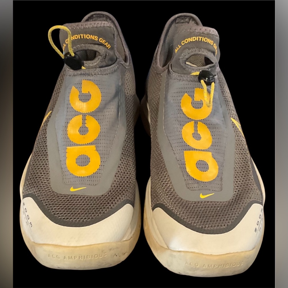 Nike ACG Zoom Air AO Gray Metallic Silver Running Shoes Sneakers Mens Size 10.5 - Picture 2 of 8
